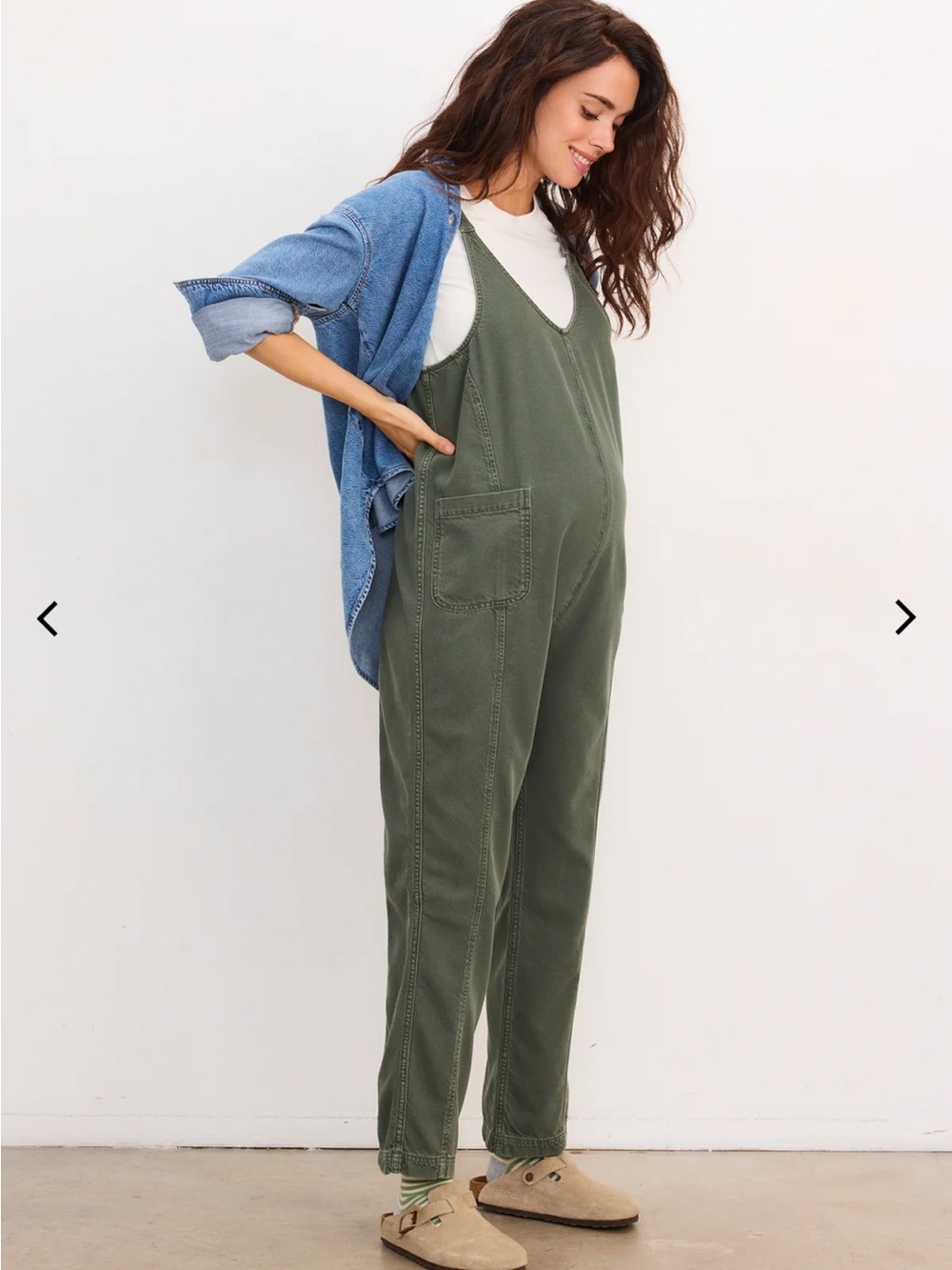 Hatch Maternity jumpsuit Nora drapey denim jumpsuit medium size 2 pregnancy one